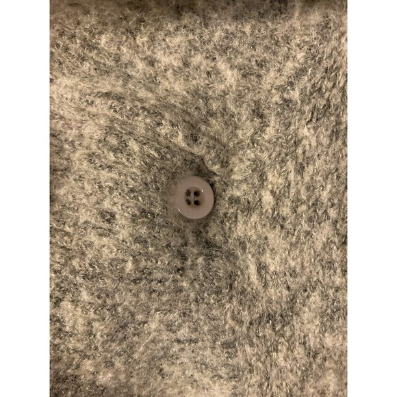 Susan Bristol Partial Wool Ruffle Grey Sweater Jacket Womens Size Small - Picture 5 of 7